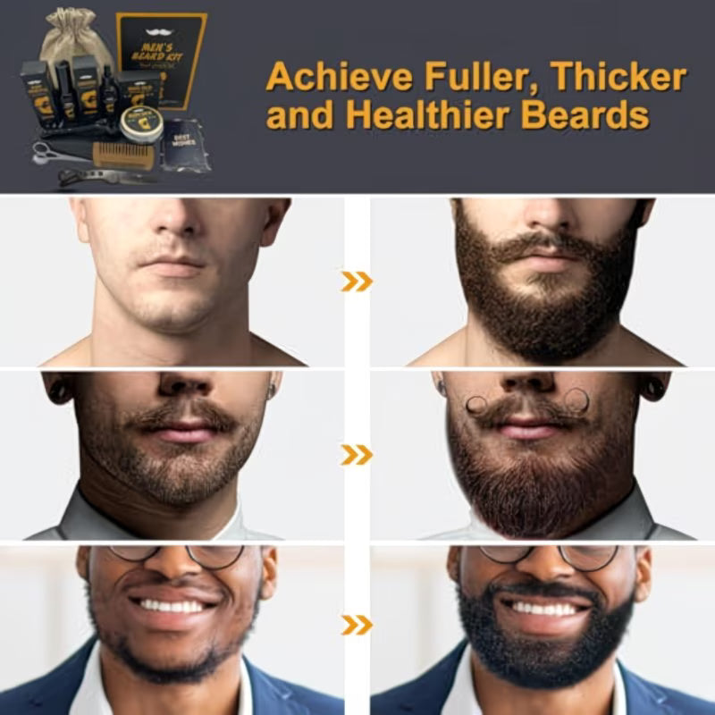 8-Piece Beard Grooming & Care Kit "Tame the winter beast"