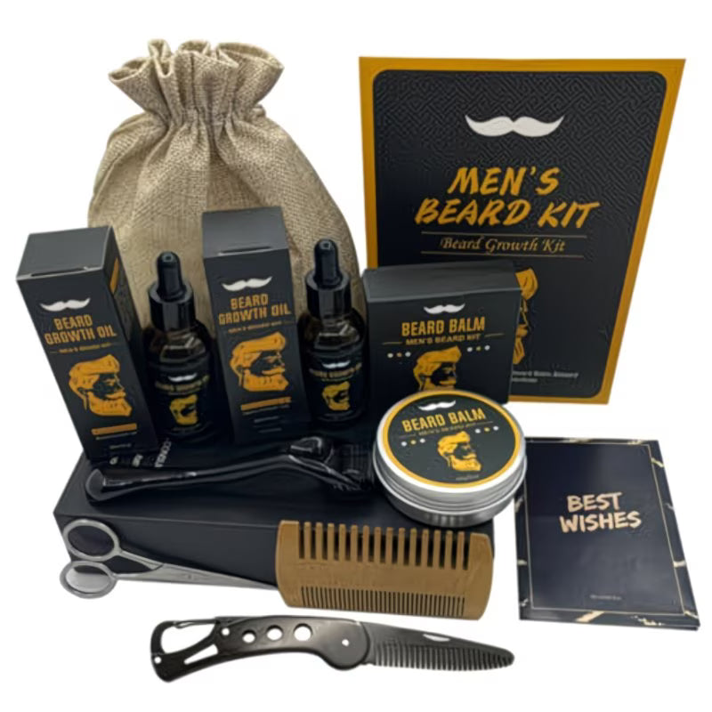 8-Piece Beard Grooming & Care Kit "Tame the winter beast"