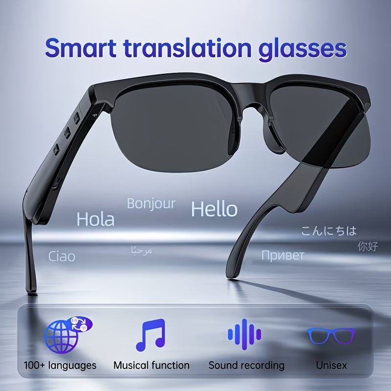 Smart Glasses with AI Assistant & 144-Language Support